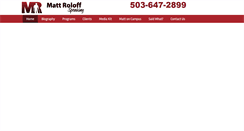Desktop Screenshot of mattroloffspeaking.com