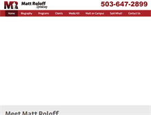 Tablet Screenshot of mattroloffspeaking.com